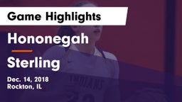 Hononegah  vs Sterling Game Highlights - Dec. 14, 2018