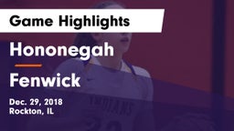 Hononegah  vs Fenwick  Game Highlights - Dec. 29, 2018