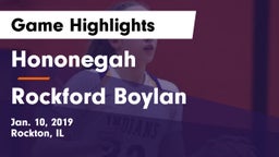 Hononegah  vs Rockford Boylan Game Highlights - Jan. 10, 2019