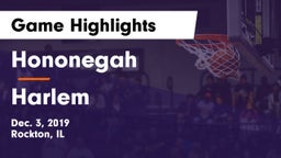 Hononegah  vs Harlem  Game Highlights - Dec. 3, 2019
