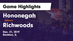 Hononegah  vs Richwoods  Game Highlights - Dec. 21, 2019