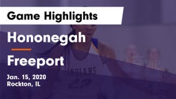 Hononegah  vs Freeport  Game Highlights - Jan. 15, 2020