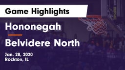 Hononegah  vs Belvidere North  Game Highlights - Jan. 28, 2020