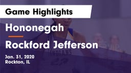 Hononegah  vs Rockford Jefferson Game Highlights - Jan. 31, 2020