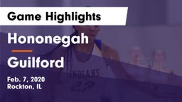 Hononegah  vs Guilford  Game Highlights - Feb. 7, 2020