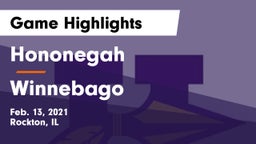 Hononegah  vs Winnebago  Game Highlights - Feb. 13, 2021