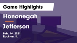 Hononegah  vs Jefferson  Game Highlights - Feb. 16, 2021