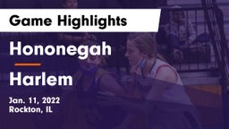 Hononegah  vs Harlem  Game Highlights - Jan. 11, 2022