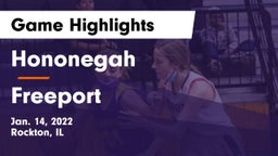 Hononegah  vs Freeport Game Highlights - Jan. 14, 2022