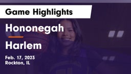 Hononegah  vs Harlem  Game Highlights - Feb. 17, 2023