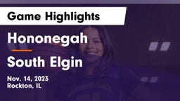 Hononegah  vs South Elgin  Game Highlights - Nov. 14, 2023
