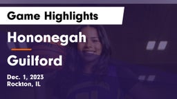 Hononegah  vs Guilford  Game Highlights - Dec. 1, 2023