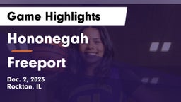 Hononegah  vs Freeport  Game Highlights - Dec. 2, 2023