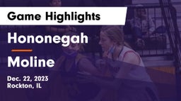 Hononegah  vs Moline  Game Highlights - Dec. 22, 2023