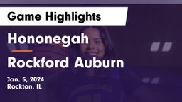 Hononegah  vs Rockford Auburn  Game Highlights - Jan. 5, 2024