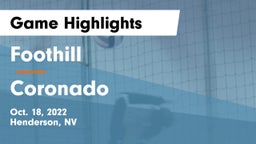 Foothill  vs Coronado Game Highlights - Oct. 18, 2022