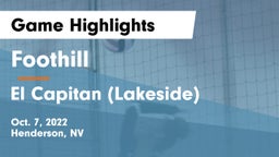 Foothill  vs El Capitan (Lakeside) Game Highlights - Oct. 7, 2022