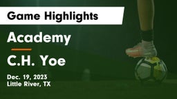 Academy  vs C.H. Yoe  Game Highlights - Dec. 19, 2023
