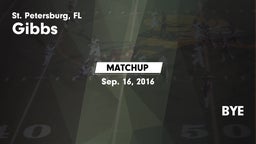 Matchup: Gibbs  vs. BYE 2016