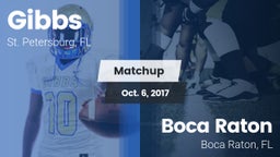 Matchup: Gibbs  vs. Boca Raton  2017