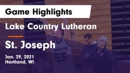 Lake Country Lutheran  vs St. Joseph  Game Highlights - Jan. 29, 2021