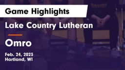 Lake Country Lutheran  vs Omro  Game Highlights - Feb. 24, 2023