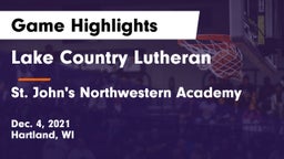 Lake Country Lutheran  vs St. John's Northwestern Academy Game Highlights - Dec. 4, 2021