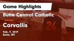 Butte Central Catholic  vs Corvallis  Game Highlights - Feb. 9, 2019