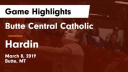 Butte Central Catholic  vs Hardin  Game Highlights - March 8, 2019