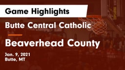 Butte Central Catholic  vs Beaverhead County  Game Highlights - Jan. 9, 2021