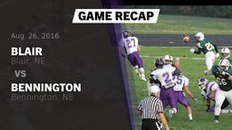 Recap: Blair  vs. Bennington  2016