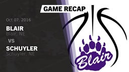 Recap: Blair  vs. Schuyler  2016