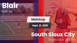 Matchup: Blair  vs. South Sioux City  2018