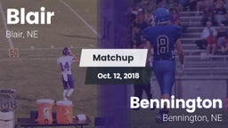 Matchup: Blair  vs. Bennington  2018