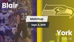 Matchup: Blair  vs. York  2019