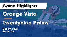 Orange Vista  vs Twentynine Palms Game Highlights - Oct. 29, 2022