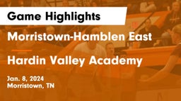 Morristown-Hamblen East  vs Hardin Valley Academy Game Highlights - Jan. 8, 2024