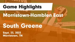 Morristown-Hamblen East  vs South Greene Game Highlights - Sept. 23, 2023