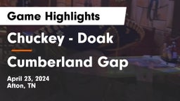 Chuckey - Doak  vs Cumberland Gap  Game Highlights - April 23, 2024