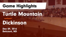 Turtle Mountain  vs Dickinson  Game Highlights - Dec 09, 2016