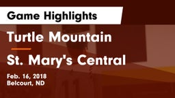Turtle Mountain  vs St. Mary's Central  Game Highlights - Feb. 16, 2018
