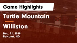 Turtle Mountain  vs Williston Game Highlights - Dec. 21, 2018