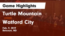 Turtle Mountain  vs Watford City  Game Highlights - Feb. 9, 2019