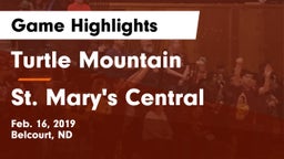Turtle Mountain  vs St. Mary's Central  Game Highlights - Feb. 16, 2019