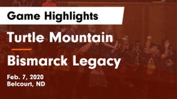 Turtle Mountain  vs Bismarck Legacy  Game Highlights - Feb. 7, 2020