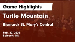 Turtle Mountain  vs Bismarck St. Mary's Central  Game Highlights - Feb. 22, 2020