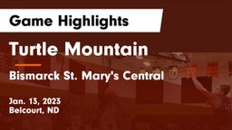 Turtle Mountain  vs Bismarck St. Mary's Central  Game Highlights - Jan. 13, 2023