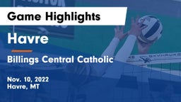 Havre  vs Billings Central Catholic  Game Highlights - Nov. 10, 2022