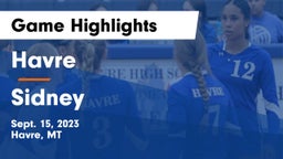 Havre  vs Sidney  Game Highlights - Sept. 15, 2023