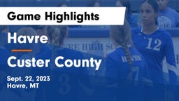 Havre  vs Custer County  Game Highlights - Sept. 22, 2023